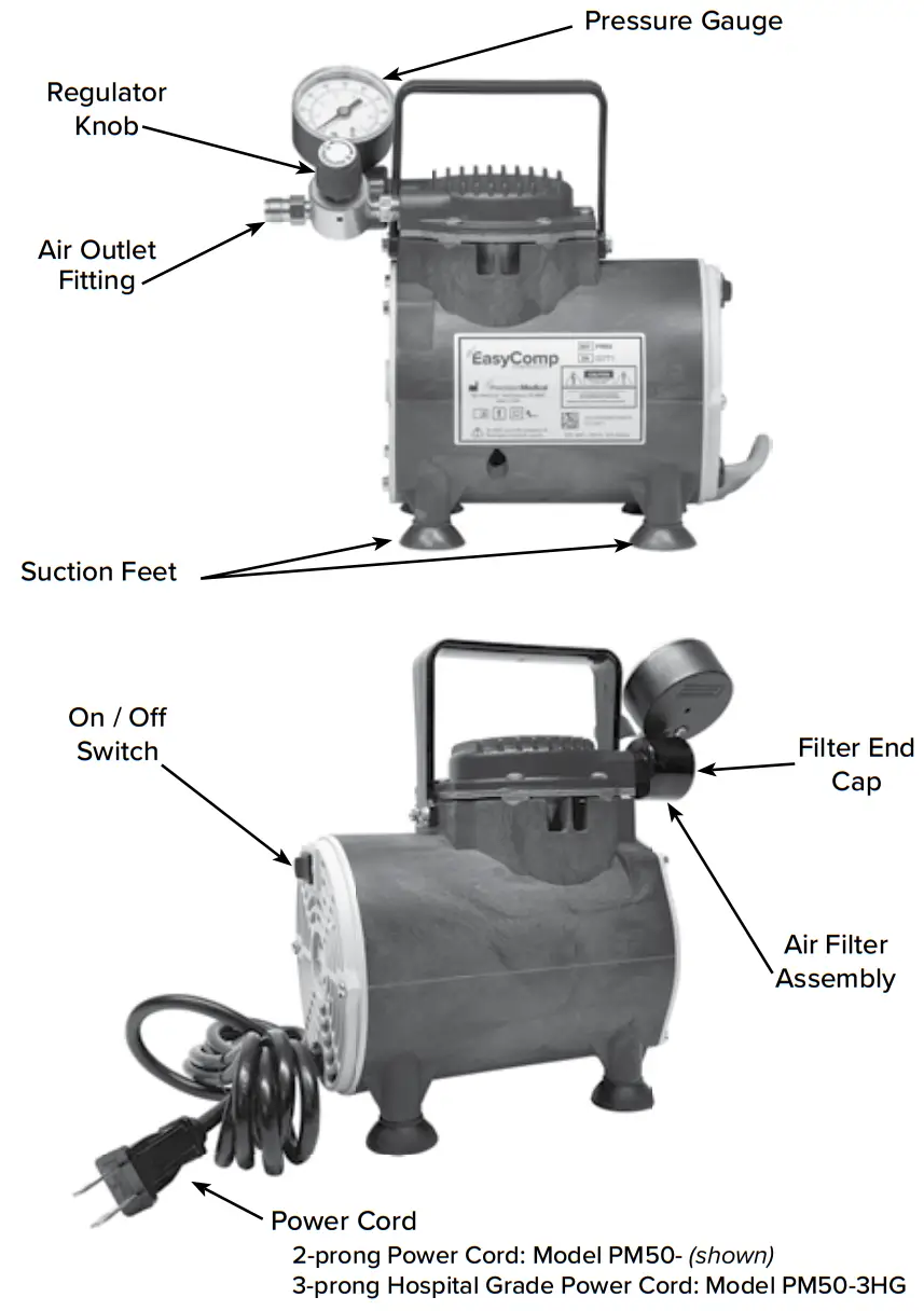 Precision Medical PM50-3HG EasyComp Air Compressor - COMPONENT