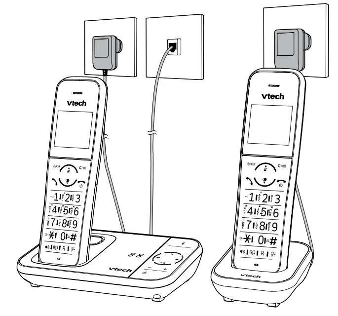 vtech XS1050 DECT Cordless Phone - Charge the battery