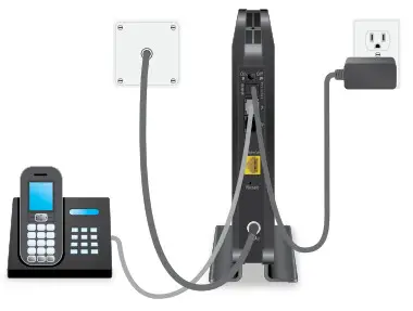 NETGEAR NIGHTHAWK Voice Cable Modem CM500V - Connect the power adapter