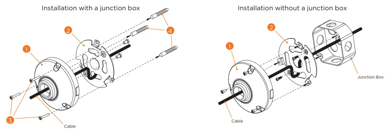 DIGITAL WATCHDOG DWC-P220CMW Ceiling Mounting- MOUNTING PLATE