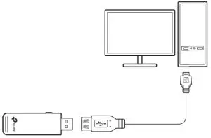 tp-link TL-WN722N Wireless USB Adapter - Via the USB Extension Cable