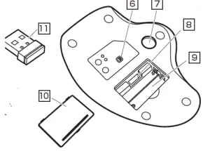 SANWA GMAWTB40 Wireless Trackball Mouse fig 2