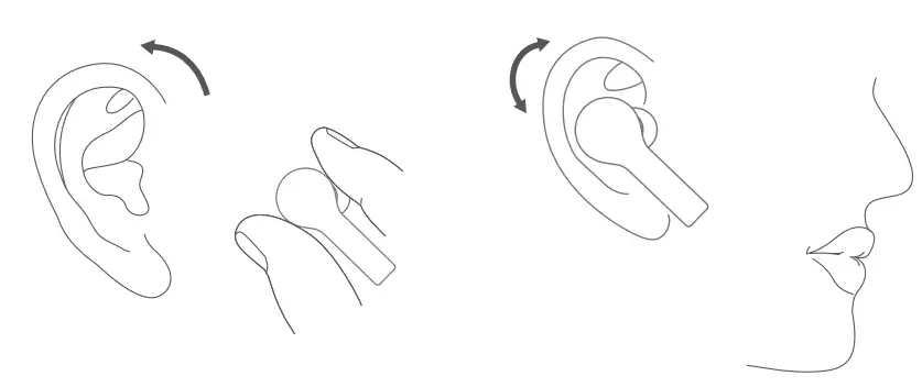 JVC HA A17T True Wireless Earbuds - wear