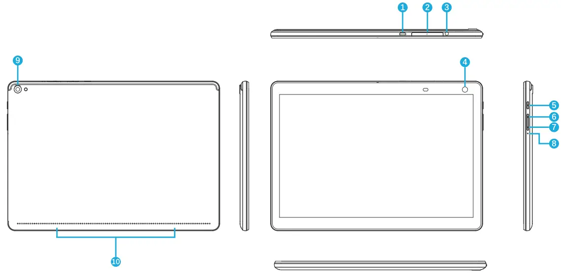 COOPERS CP10 10 Inch Android Tablet - Function overview