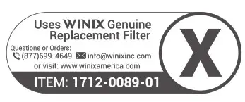 WINIX XQ Air Purifier- REPLACING FILTERS