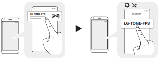 LG TONE FP8 Active Noise Cancelling Earbuds - touchpad