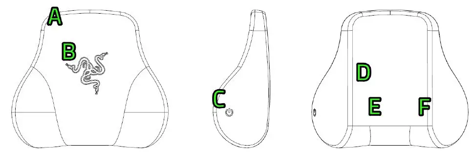 RAZER RC81-0398 Backlit Head Cushion fig 1