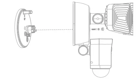 home zone security ES06582G Smart Wireless Triple Head Led Floodlight Camera - FRONT