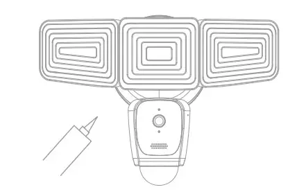 home zone security ES06582G Smart Wireless Triple Head Led Floodlight Camera - fig