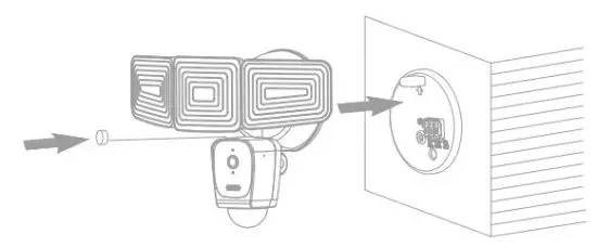 home zone security ES06582G Smart Wireless Triple Head Led Floodlight Camera - fixture