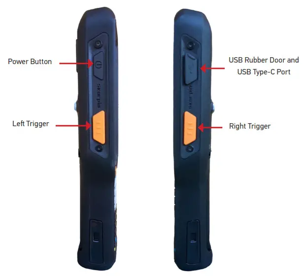 DATALOGIC SKORPIO X5 Rugged Mobile Computer- Side View