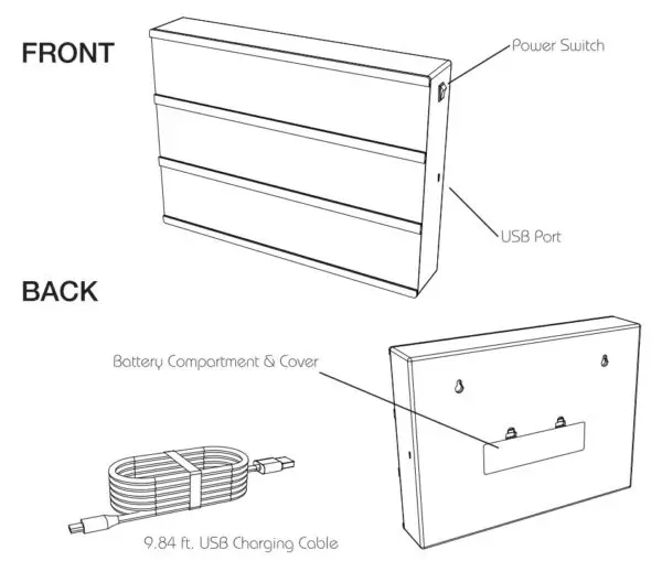 Tzumi Marquee Lights User Manual 3 Product Diagram