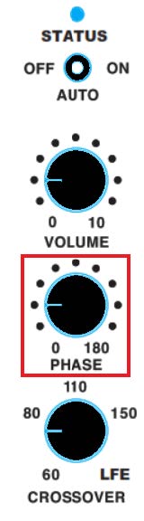 USE OF THE PHASE CONTROL (V10+ Sub without BLE)