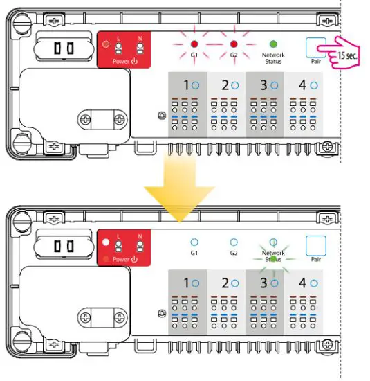 SALUS KL08RF 24V ZigBee Network Wireless Wiring Centre - Factory reset