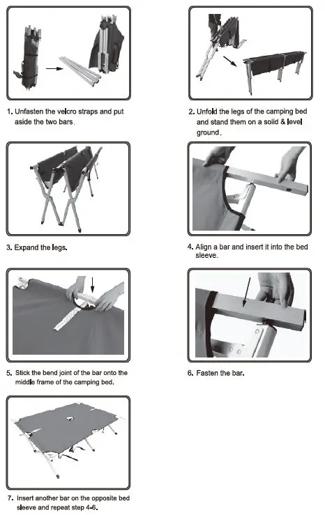 COSTWAY NP10152 Double Tent Cot Camping Bed 2