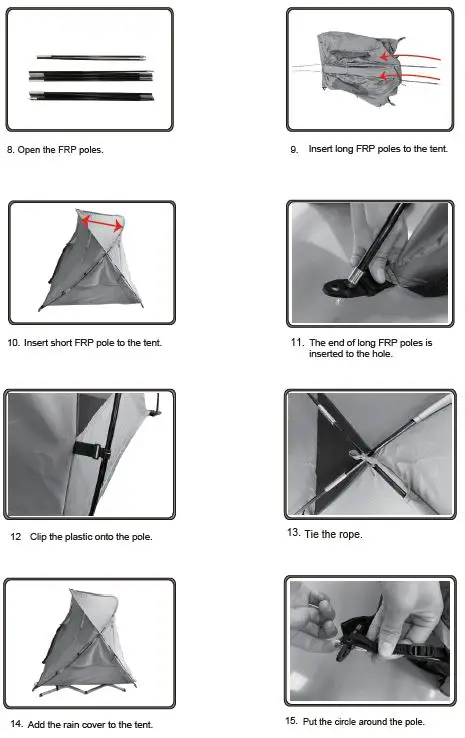 COSTWAY NP10152 Double Tent Cot Camping Bed 3