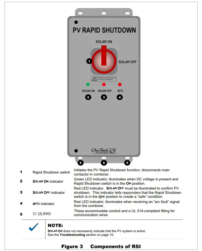 OutBack POWER RSD AFCI FLEXmax 100 Rapid Shutdown Kit - figure 3