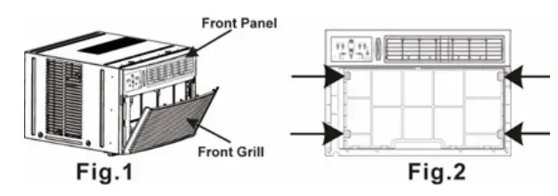 Koldfront WAC18001W Window Air Conditioner Owner's Manual - Fig. 1,2