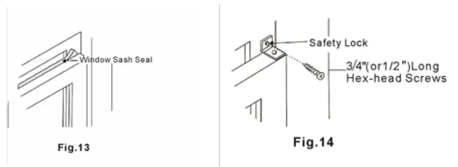 Koldfront WAC18001W Window Air Conditioner Owner's Manual - Fig. 13,14