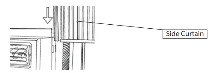 Koldfront WAC18001W Window Air Conditioner Owner's Manual - To attach the side curtains to the air conditioner