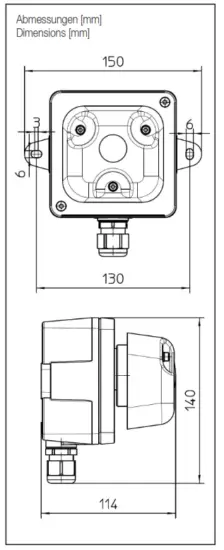 FHF 5842 2 Ex Secondary Sounder Exll Telephone Call Device - dimensions