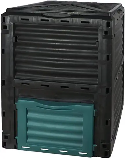 COSTWAY GT3822 80-Gallon Outdoor Composter with Large Openable Lid and Bottom Exit Door