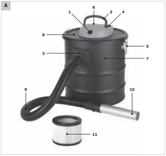 VONROC VC501AC ASH Vacuum Cleaner -