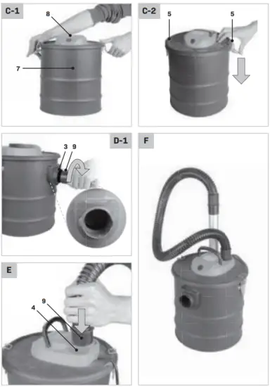 VONROC VC501AC ASH Vacuum Cleaner - 3