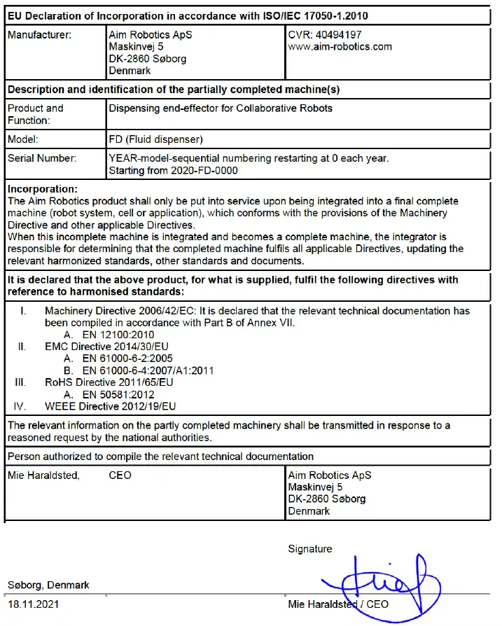 AIM ROBOTICS FD HIGH-V FD Series Fluid Dispenser-30