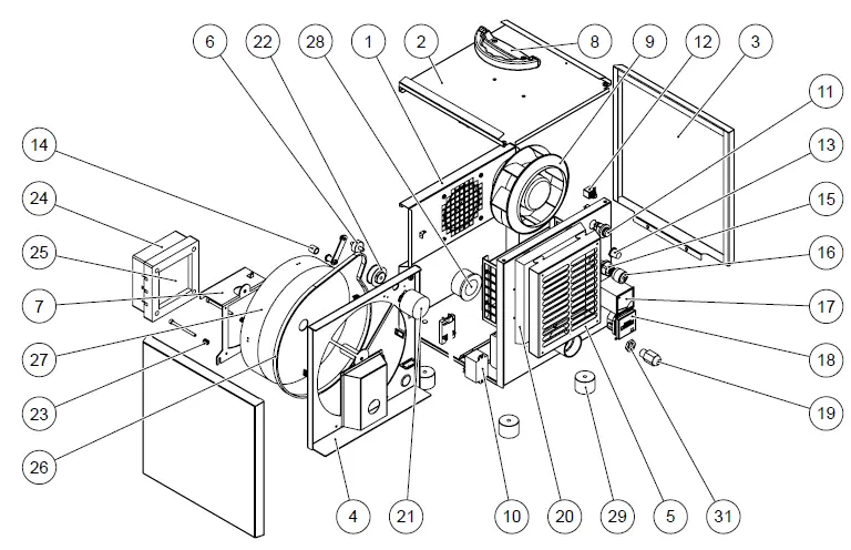 Spare parts drawing and list TTR 300