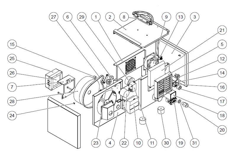 Spare parts drawing and list
