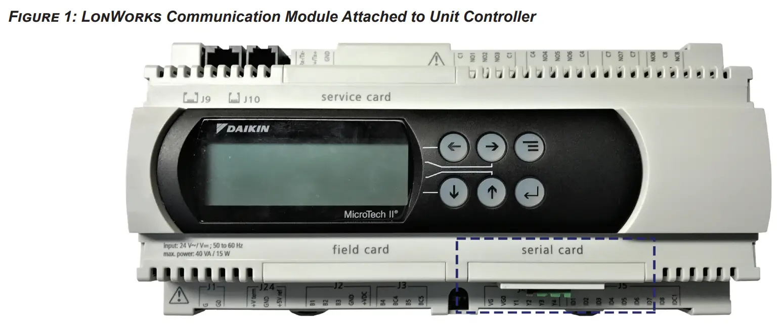 DAIKIN IM 735 5 MicroTech II Chiller LonWorks Communication Module - figure1