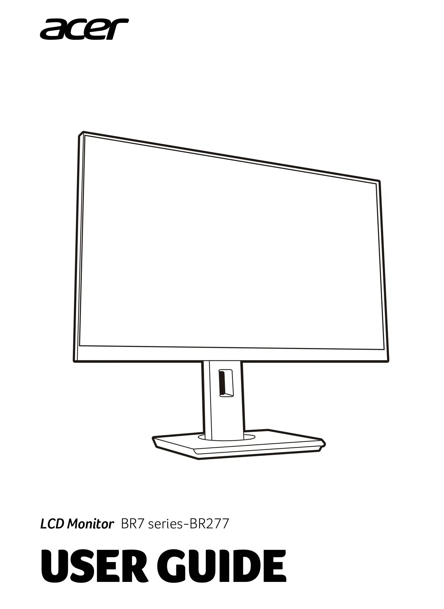 acer BR277 LCD Monitor User Guide