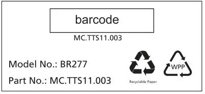 acer BR277 LCD Monitor - barcode