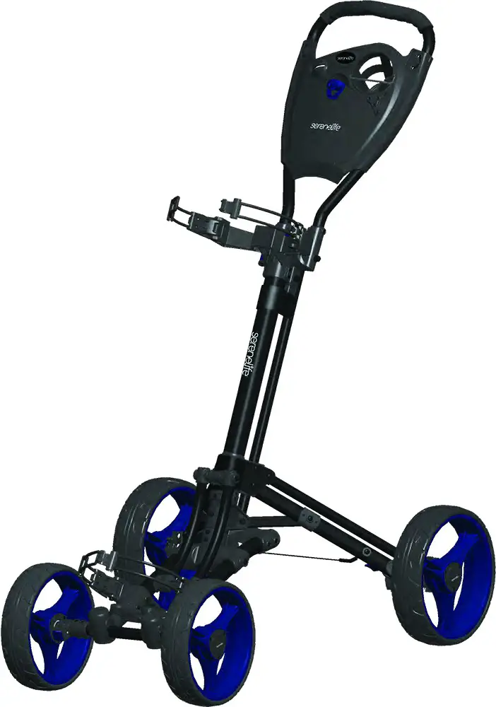 serenelife Foldable 4-Wheel Golf Push Cart -