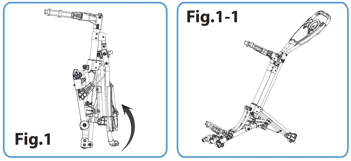 serenelife Foldable 4-Wheel Golf Push Cart - ASSEMBLE AND EXTEND THE CART