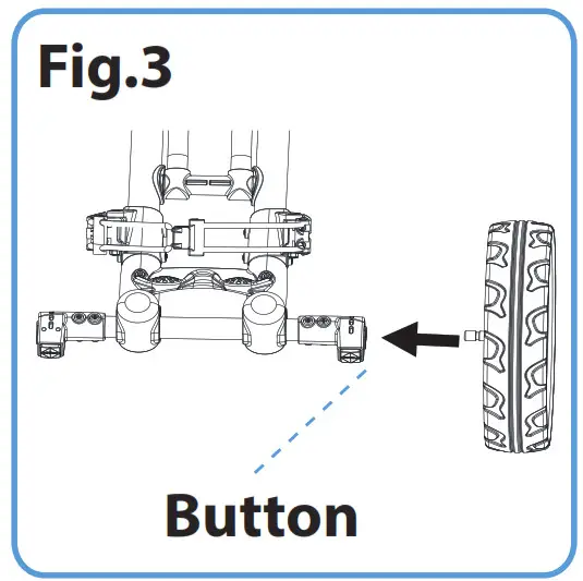 serenelife Foldable 4-Wheel Golf Push Cart - INSTALL WHEELS - 3
