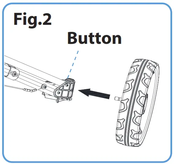 serenelife Foldable 4-Wheel Golf Push Cart - INSTALL WHEELS