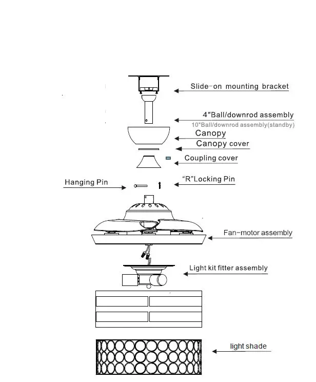 Parrot Uncle F3518110V 36-Inch Indoor Farmhouse Retractable Ceiling Fan 9