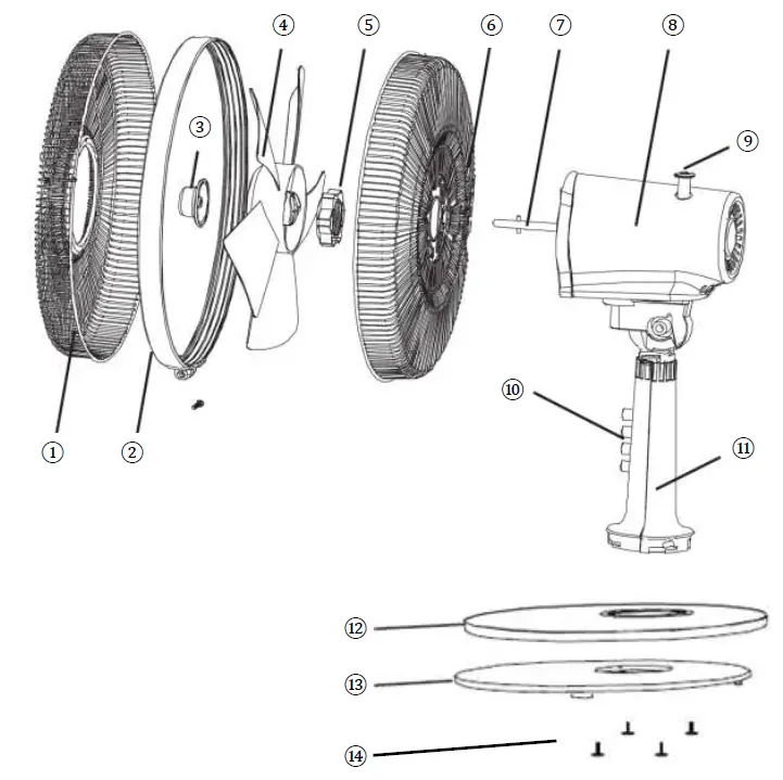 ifan IF404 9-Inch Desk Fan fig 1