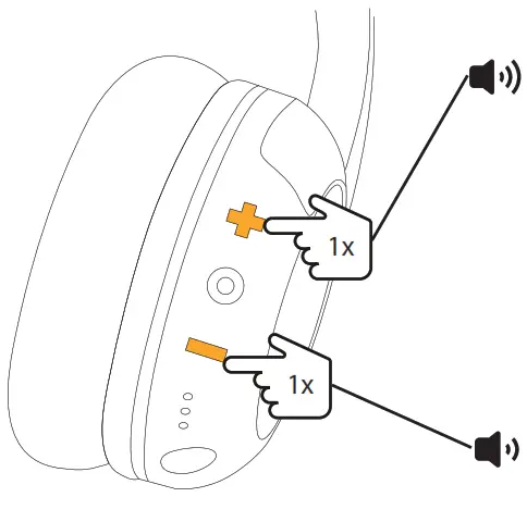 BuddyPhones Play Plus Wireless Bluetooth Headphones for Kids - Volume up