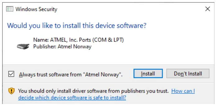 Installation of GUI SW
