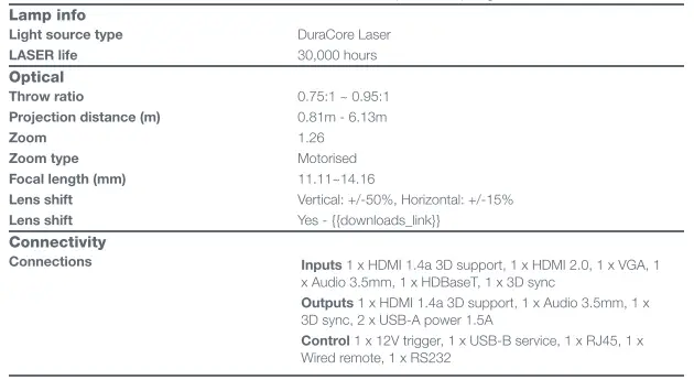 Optoma ZU720TST WUXGA Large Venue Projector fig 4
