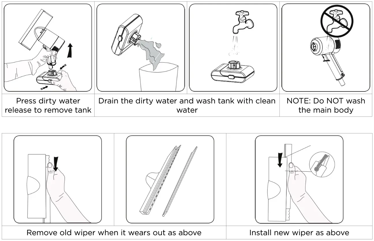 kogan Window Vacuum Cleaner -- Press dirty