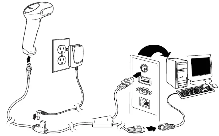 Honeywell Voyager XP 1470g Series Corded Area-Imaging Scanner-3