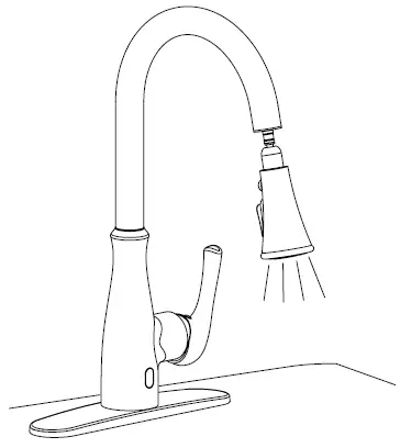 BEMIS FLOW Motion Activated Single Handle Pull Down Sprayer Kitchen Faucet-27