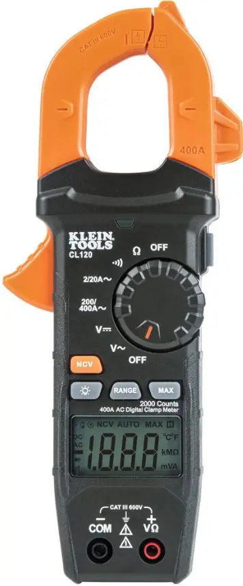 KLEIN TOOLS CL120KIT 400A AC Auto-Ranging Digital logo