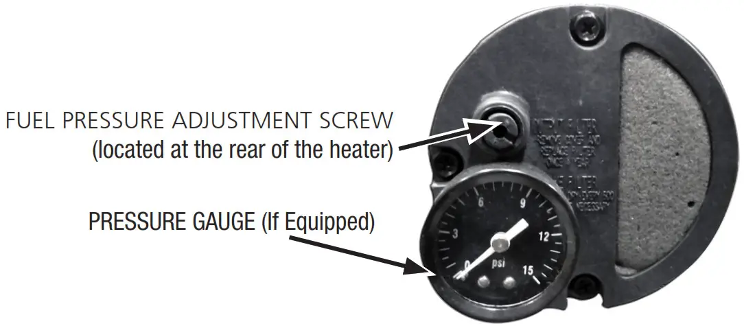 DEWALT Kerosene Forced-air Heater - ADJUSTING PUMP PRESSURE
