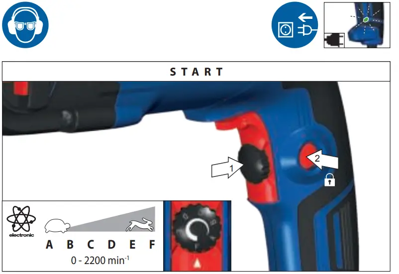 Gude KH 20 E Rotary hammer Drill - Fig10