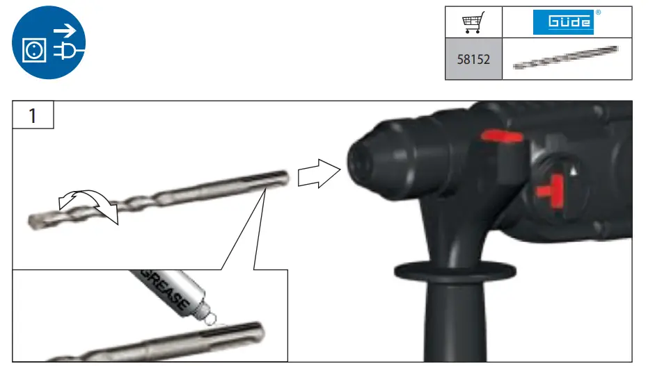 Gude KH 20 E Rotary hammer Drill - Fig7